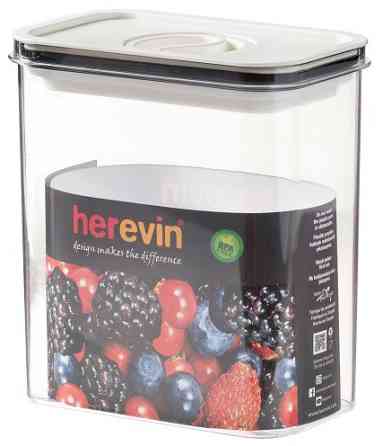 Контейнер HEREVIN Canister-Vacuum Lid-White-Black 1.8 л (161184-000) (7077944) Киев