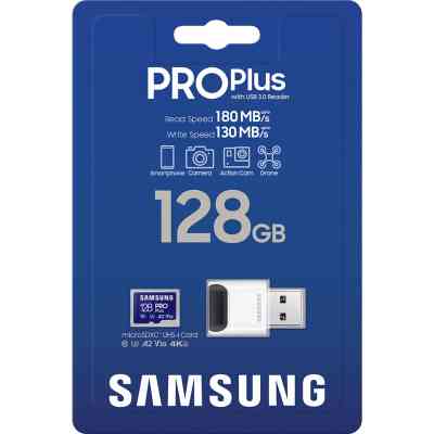 Карта памяти Samsung 512GB microSDXC class 10 UHS-I U3 V30 Pro Plus (MB-MD512SB/WW) Винница