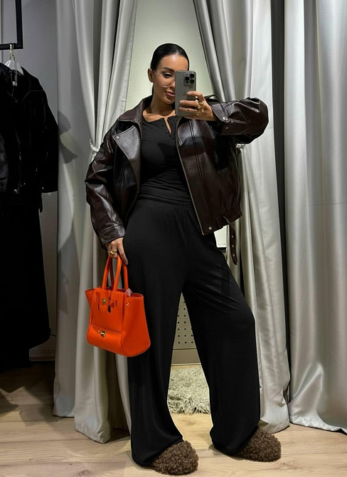 Женский стильный повседневный костюм двойка турецкая вискозная двунитка Одесса - изображение 3