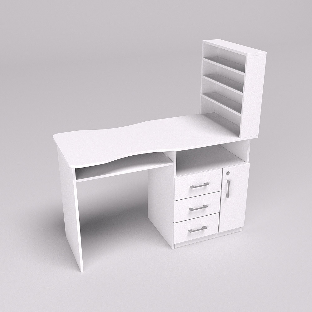 Стіл манікюрний СМ-1, Білий, 1230/550/1264 Львів - фото 1