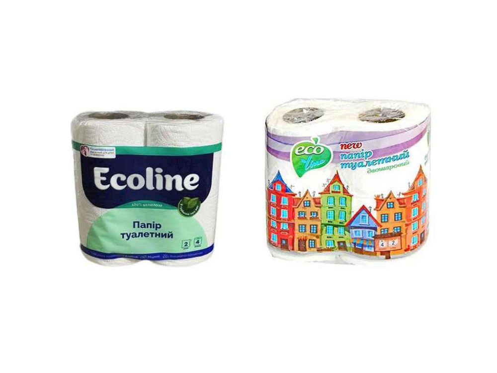 Туалетний папір 4шт 2шар білий ТМ ECO LINES Київ - фото 1