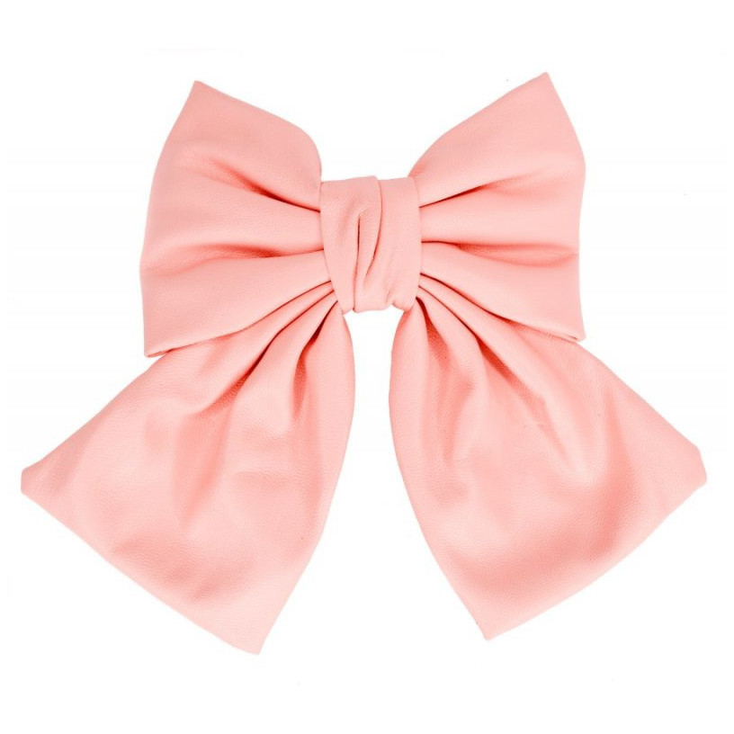 Детская зацепка-бант 0901-191-11 эко-кожа, розовый Винница - изображение 1