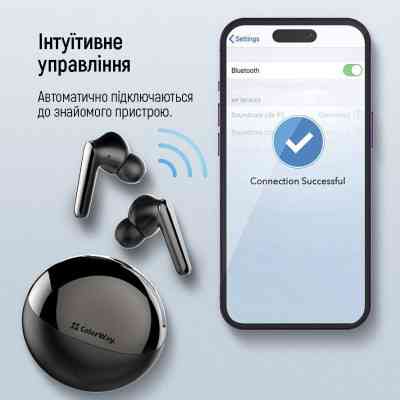 Наушники ColorWay TWS-3 Earbuds Black (CW-TWS3BK) Винница