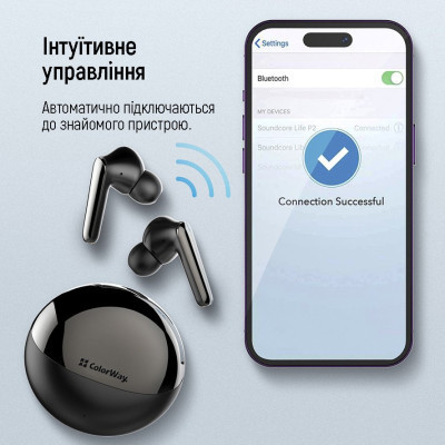 Наушники ColorWay TWS-3 Earbuds Black (CW-TWS3BK) Винница - изображение 4