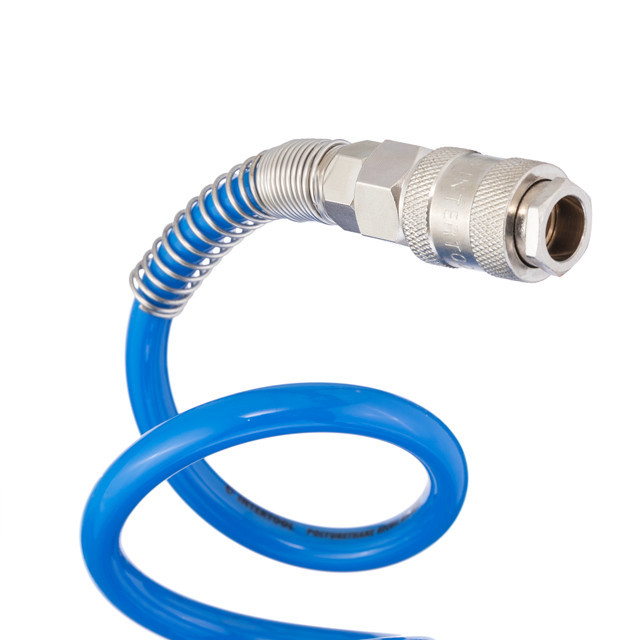 Шланг спіральний поліуретановий 6,5×10 мм, 10 м, зі швидкороз'ємними з'єднаннями INTERTOOL PT-1711 Київ - фото 2