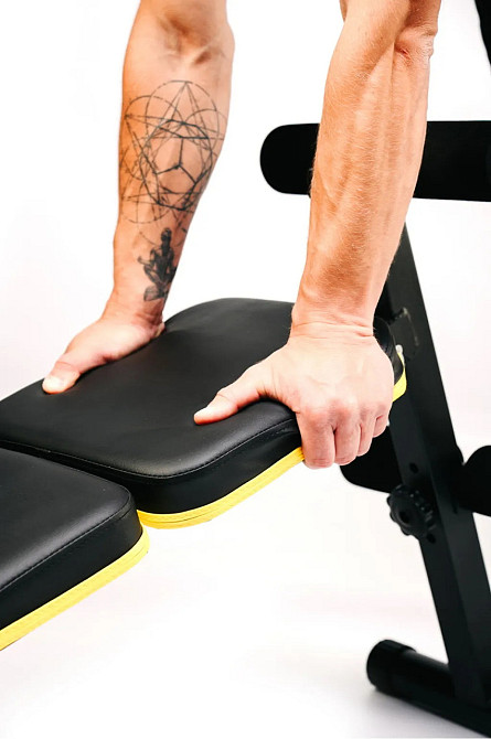 Тренувальна лава для дому та спортзалу універсальна регульована Спортивна лава для тренувань Besport Київ - фото 7