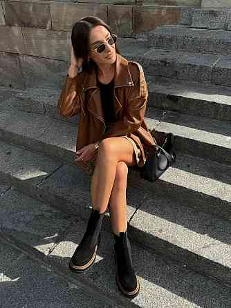 Без бренда Черевики жіночі KATI SHOES чорні замша натуральна зима висота 19 см (5733) Коломия