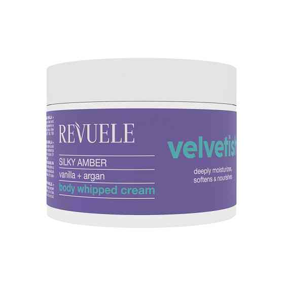 Крем для тела Нежный увлажняющий Silky Amber с ванилью и органой VELVETISH Revuele 300 мл Киев