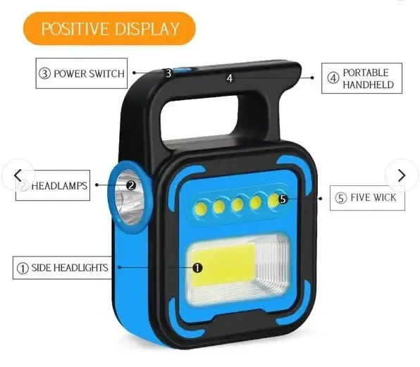 Фонарик ручной Bailong BL 925 универсальный LED с аккумулятором, солнечной зарядкой и динамо генератором Одесса - изображение 5