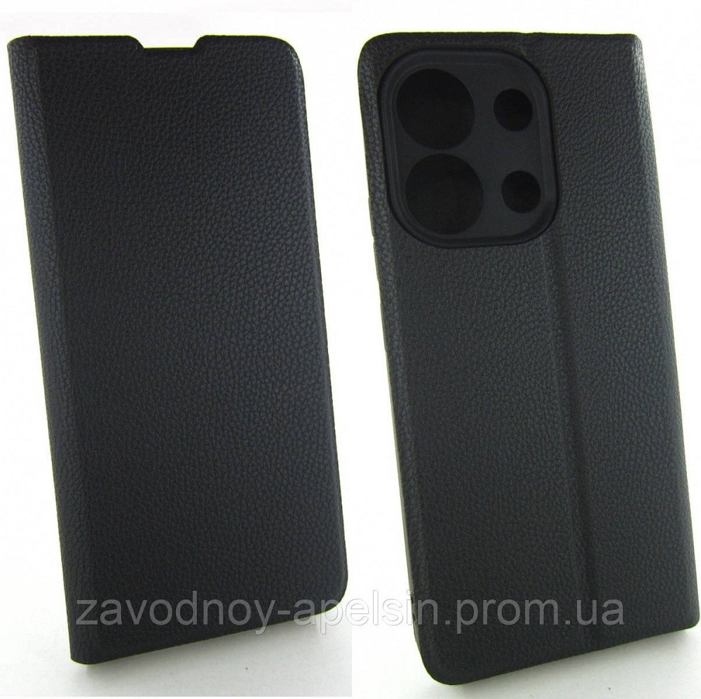 Чохол-книжка Xiaomi Redmi Note 13 4G Захист камери (чорний) Одеса - фото 1