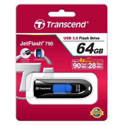 USB флеш накопичувач Transcend 64GB JetFlash 790 USB 3.0 (TS64GJF790K) Вінниця - фото 5