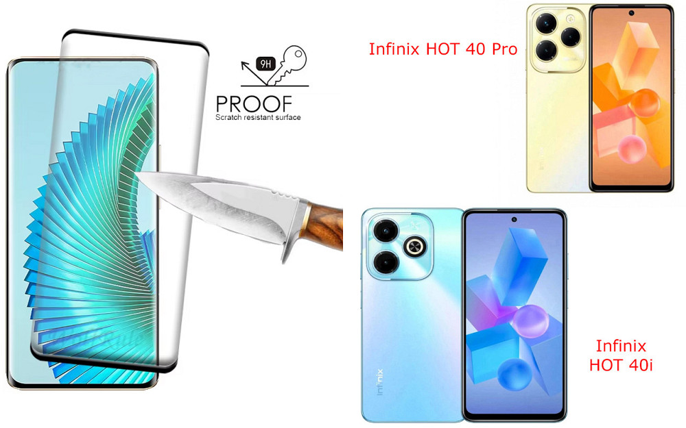 Захисне скло HyperGlass Pro для Infinix HOT 40 Pro, HOT 40i – максимальна чутливість та захист Київ - фото 1