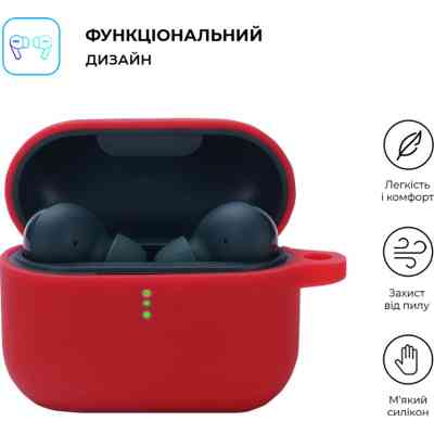 Чехол для наушников Armorstandart Silicone Case для Xiaomi QCY T10 / T10 Pro Red (ARM68427) Винница