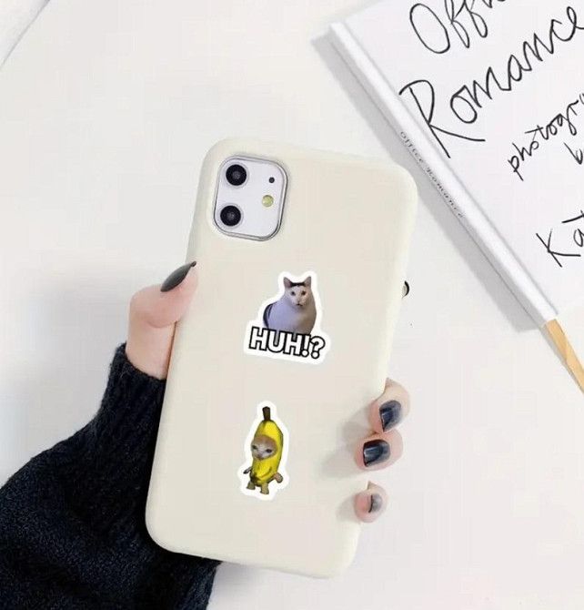 Стикеры с котами. Водонепроницаемые виниловые эстетические наклейки, набор 500 штук. Киев - изображение 4