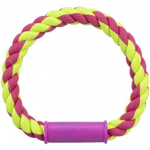 Игрушка Trixie для собак Кольцо плетеное с пластиковой ручкой Текстиль 30 см Киев