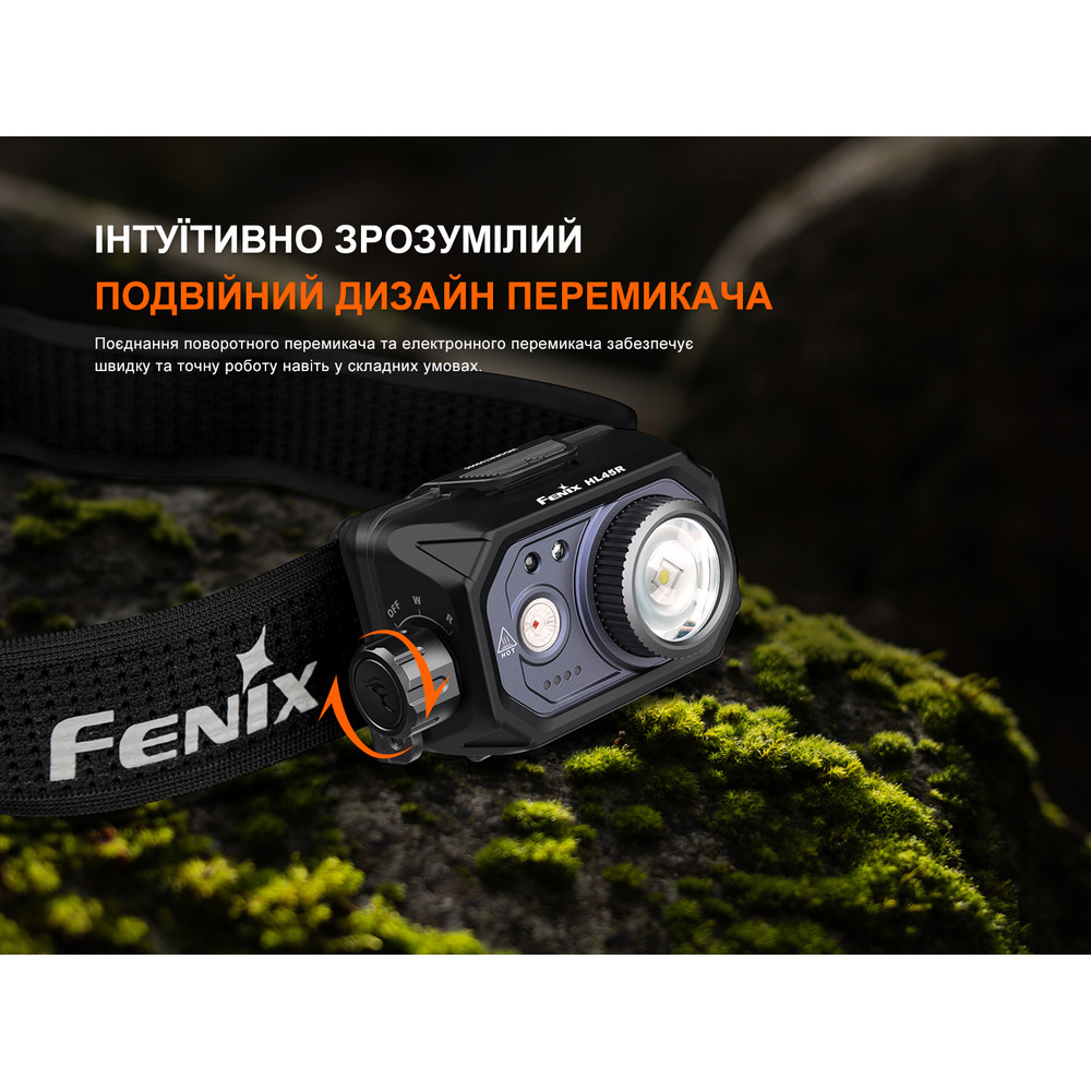 Ліхтар налобний Fenix HL45R LED з безконтактним датчиком Київ - фото 8