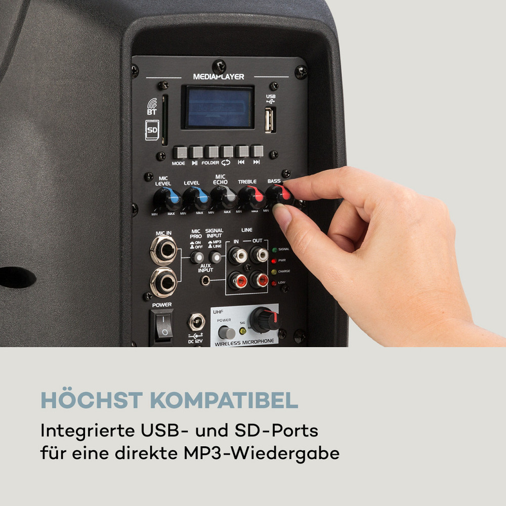 Мобільна акустична система Streetstar 8 8-дюймовий (20 см) низькочастотний мікрофон УВЧ-мікрофон 200 Вт Рівне - фото 8