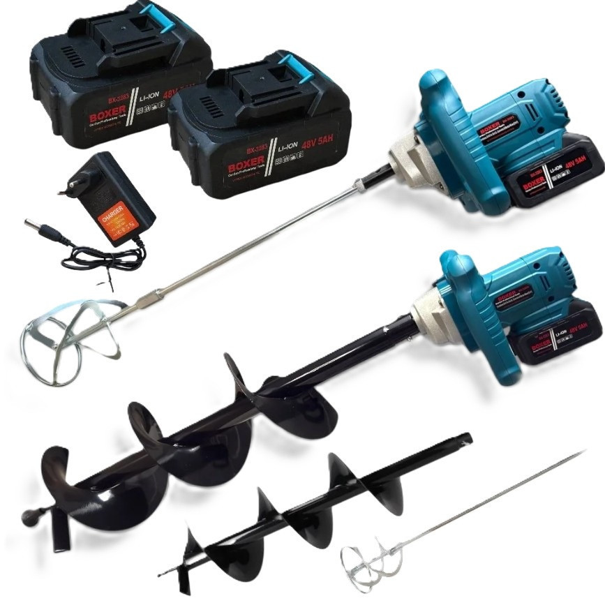 Акумуляторний інструмент 2-в-1 BX-3283 (Бур + Міксер), 48В 5.0Ah, безщітковий, 3000 Вт, 2 акумулятори Одеса - фото 1