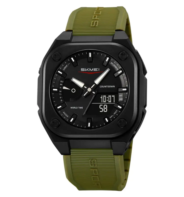 Годинник чоловічий наручний спортивний Skmei 2328 (Зелений) Вінниця - фото 1