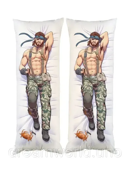 Подушка дакімакура Metal Gear Solid декоративна подушка для обіймання двостороння 50х150 Харків - фото 1