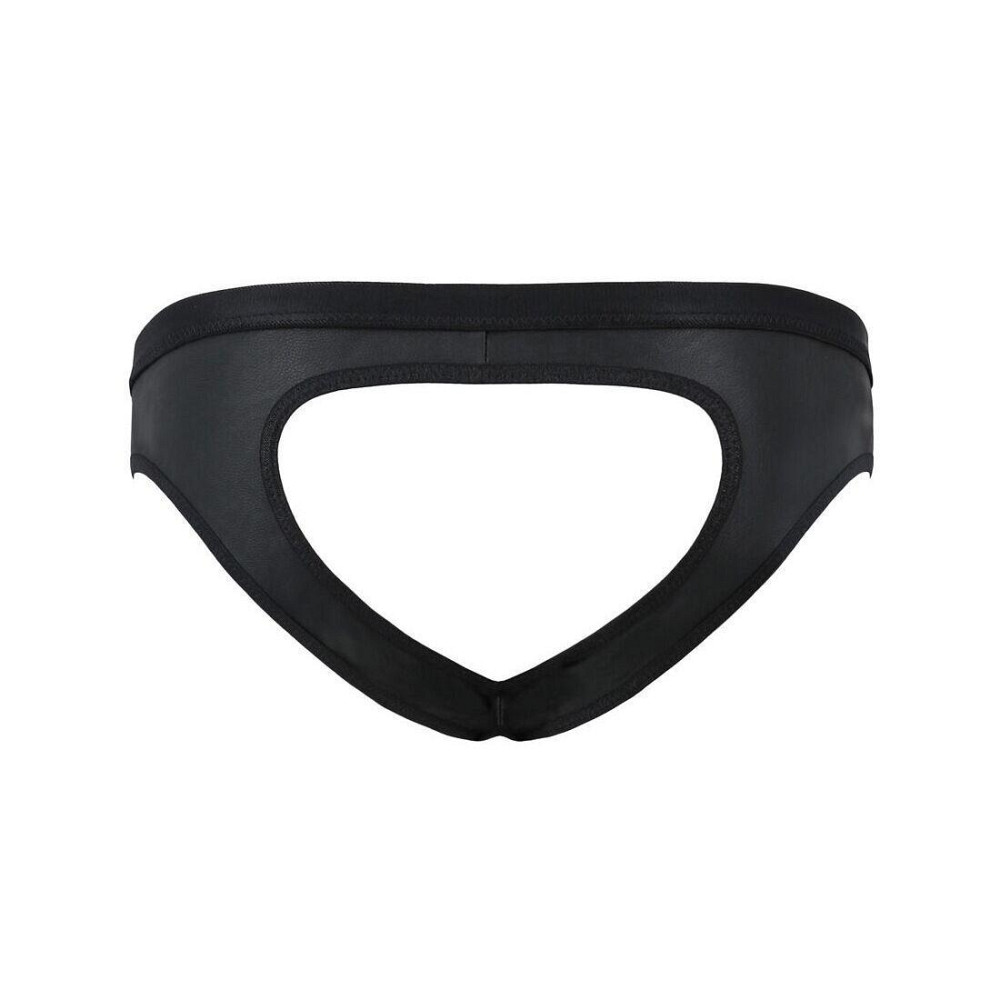 Мужские слипы с вырезами Passion 041 SLIP JOE XXL/XXXL Black, экокожа, открытые ягодицы Sex Aura Киев - изображение 6