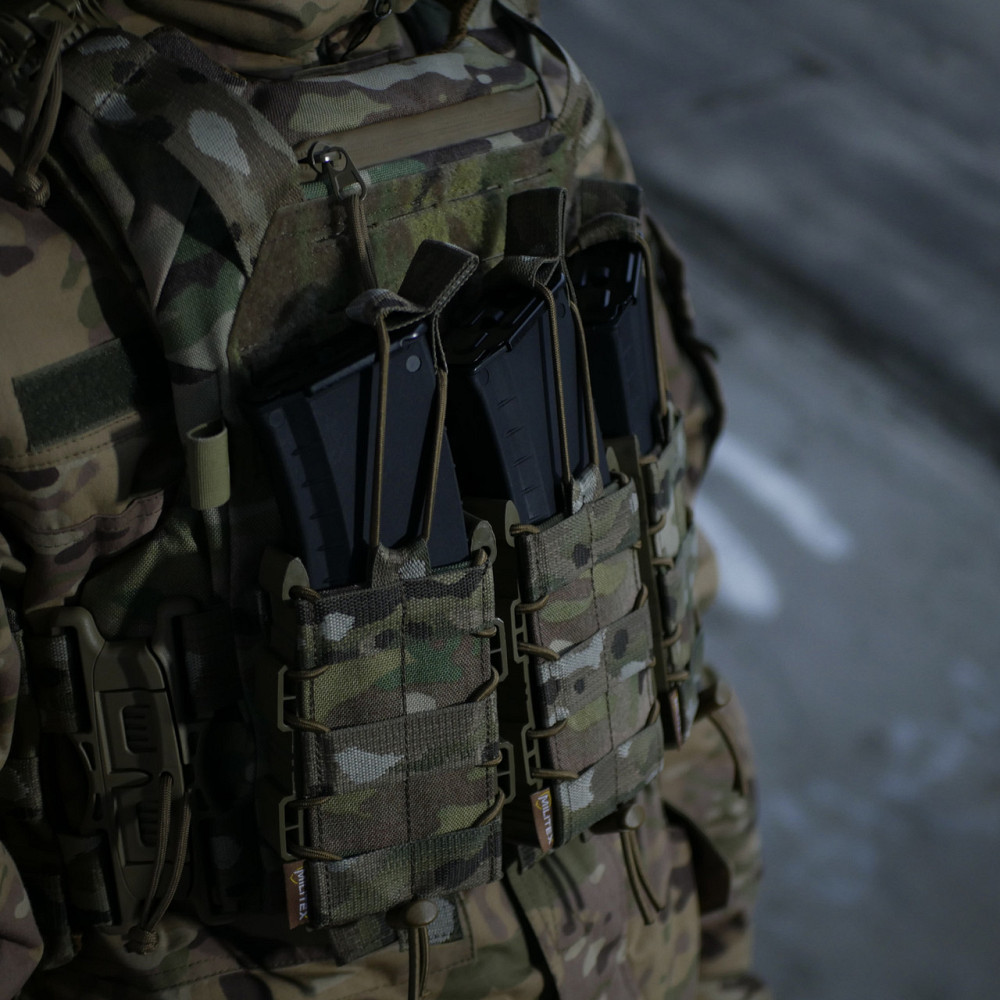 Відкритий тактичний підсумок мультикам для 1 магазину Militex cordura USA Multicam. Підсумки для магазинів Київ - фото 8