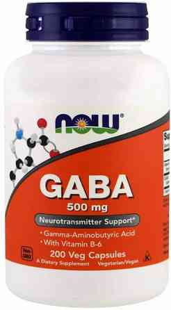 Гамма-аміномасляна кислота Now Foods GABA 500 мг 200 вег капсул Київ