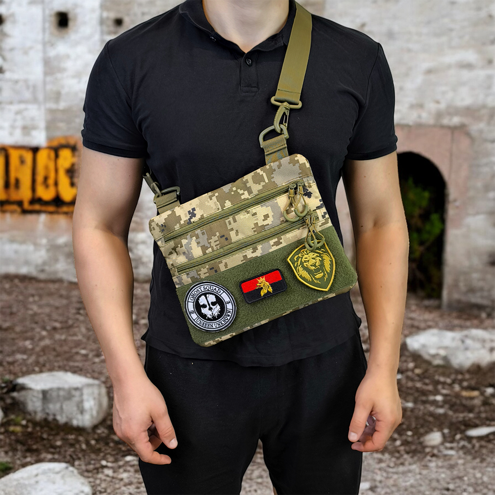 Качественная сумка-кобура, Армейская мужская сумка нагрудная, Тактическая сумка несессер CL-94 Львов - изображение 2
