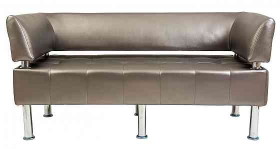 Диван Office Boom двойка со спинкой и подлокотниками 1550х650х750 Серый Киев