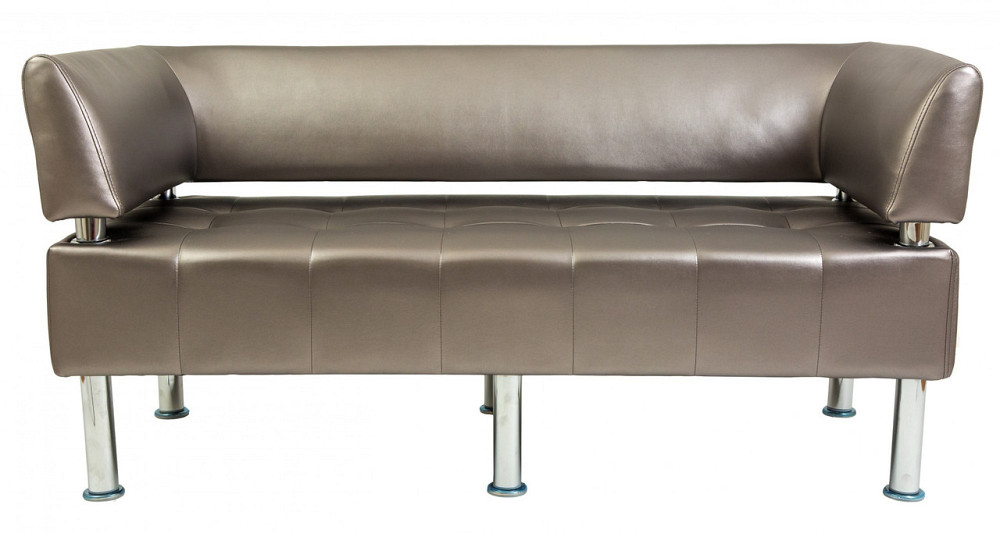 Диван Office Boom двойка со спинкой и подлокотниками 1550х650х750 Серый Киев - изображение 1