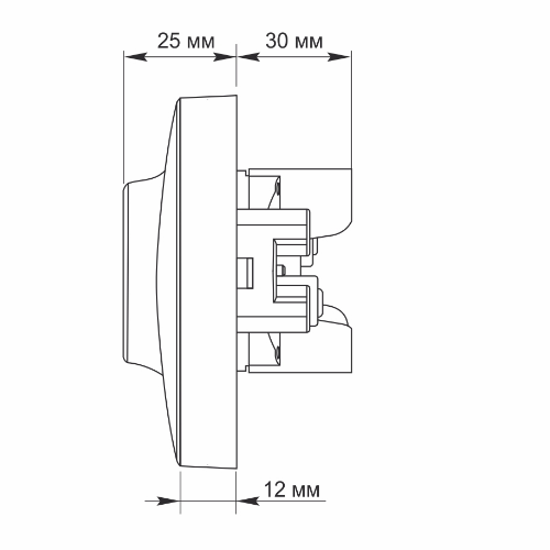 BINERA чорний графіт Розетка внутрішня 2-а із заземленням Videx Житомир - изображение 3