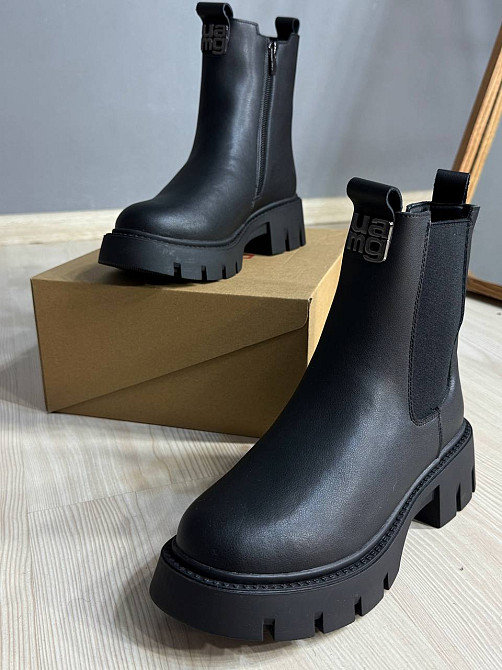 Ботинки женские Hengji 5130 челси высокие утепленные кожаные черные, 40, 25 см Киев - изображение 16