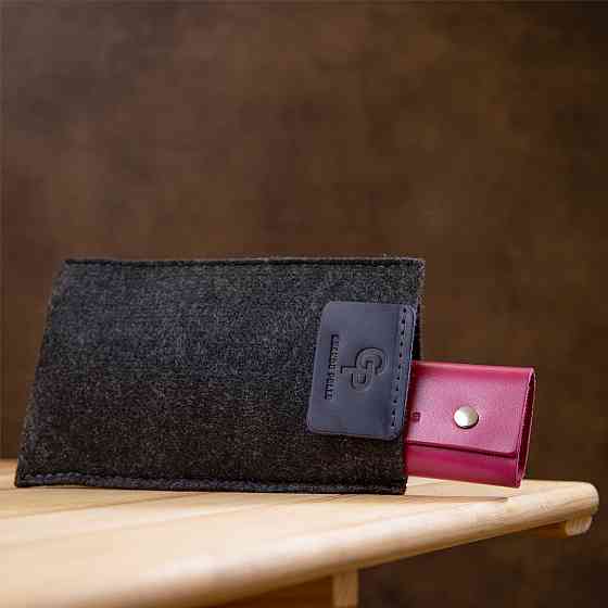 Ключниця тубус шкіряна на кнопках (GRANDE PELLE) Київ