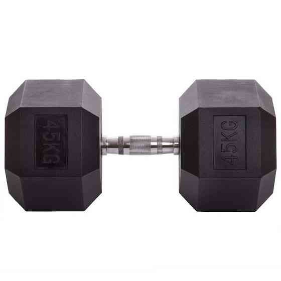 Гантель 45 кг суцільна шестигранна Zelart-2679-45 Київ