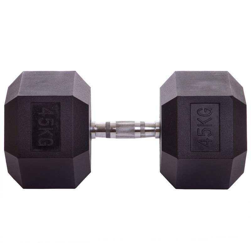 Гантель 45 кг суцільна шестигранна Zelart-2679-45 Київ - фото 3