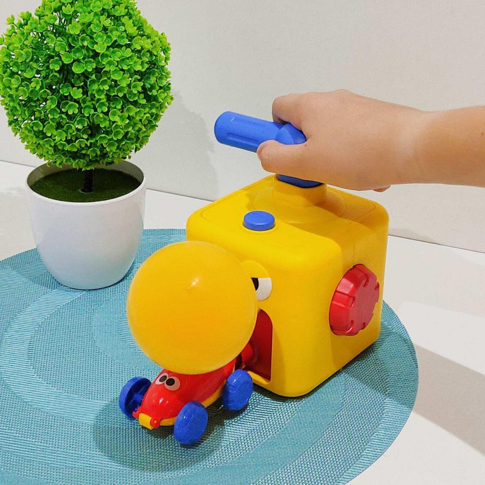 Установка з повітряними кульками Монстрік 2 машинки пакетик з кульками механічний принцип запускник Жовта (KB 133) Чернігів - фото 4