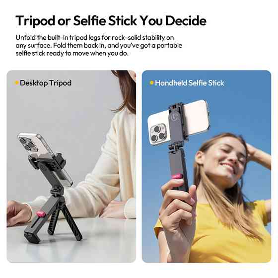 Тримач для телефону штатив Ulanzi MA89 MagLock Phone Holder Tripod Black Одеса
