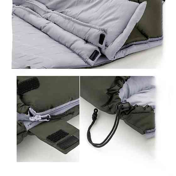 Спальник з капюшоном Naturehike U150 NH20MSD07, (11°C), лівий, зелений Киев