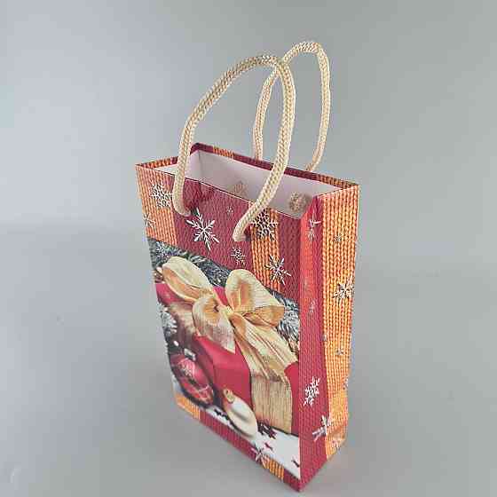 Пакеты новогодние ,бумажные ,подарочные , Малый 11/18/5 -005 (12 шт) Харьков