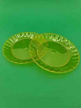 Тарілка одноразова 160 мм Склоподібна Жовта (10 шт) Харків