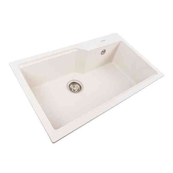 Гранітна мийка для кухні VALESO NIKA 7545 матова Біла в крапку Коломия