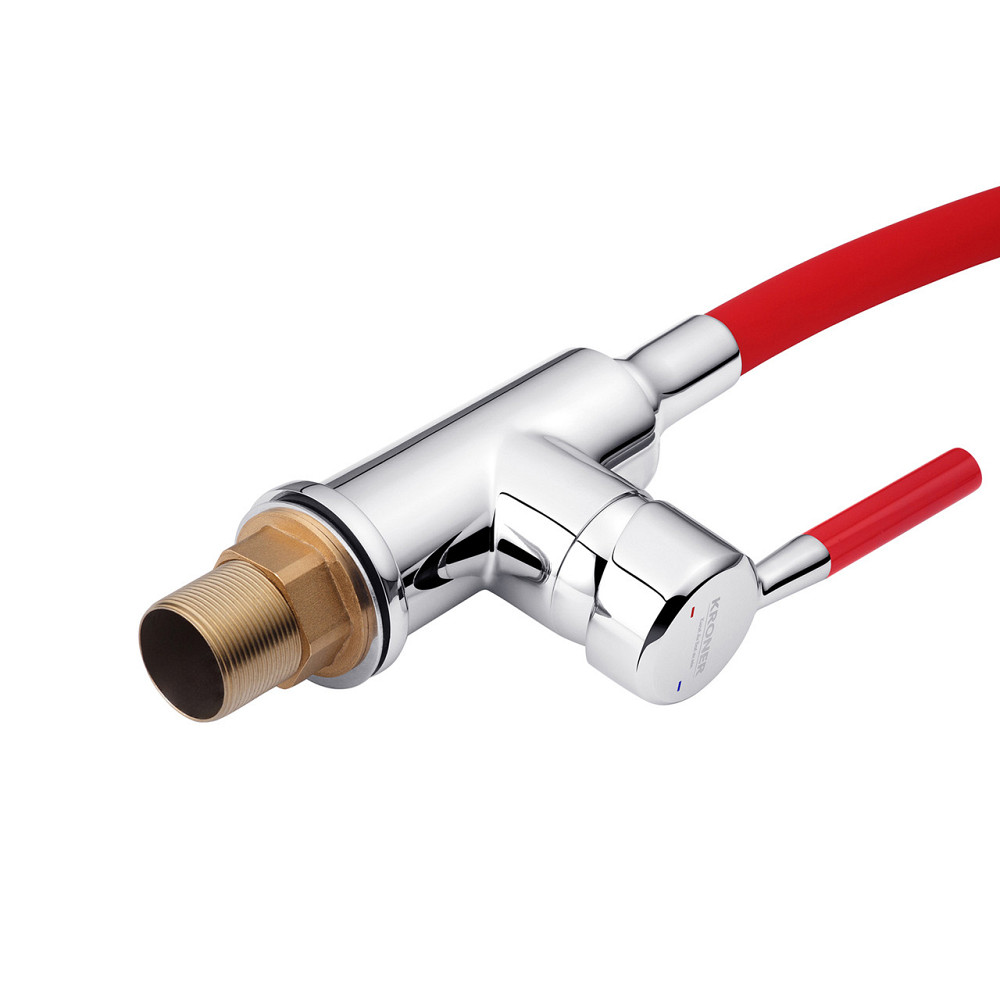 Смеситель для кухни с гибким изливом Kroner KRM Kuche - C132RED красный/хром Киев - изображение 7