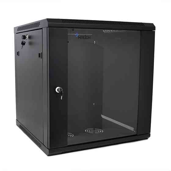 Шкаф Merlion 18U, 600*600*897mm (Ш*Г*В)мм закаленное стекло, черная, сталь 1,2,мм с замком (в разобранном виде!!)! Киев