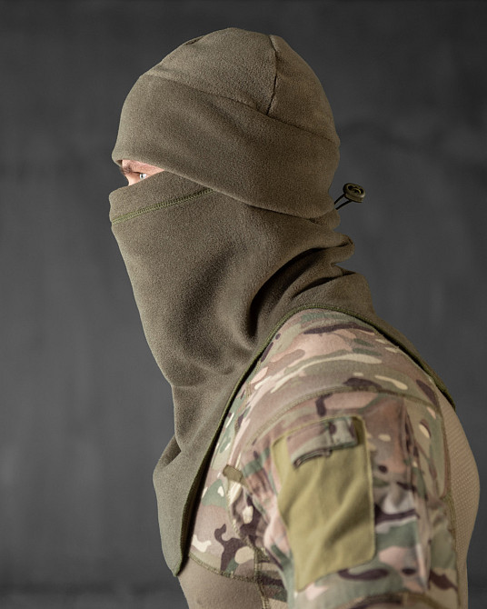 Шапка и баф флисовый закрытое горло Одесса - изображение 7