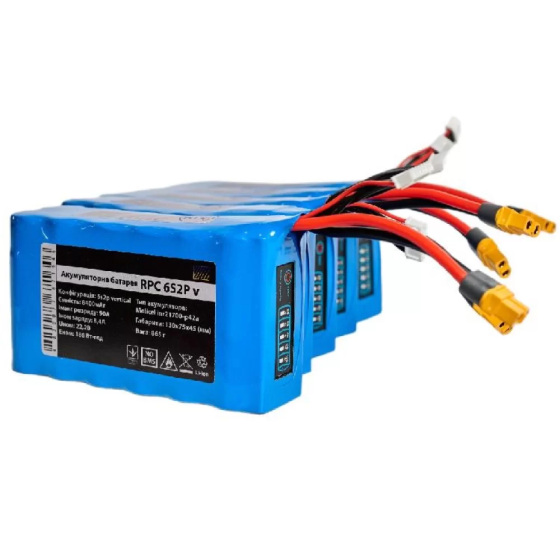 Аккумуляторная сборка Li-Ion 6S2P v (без платы ВMS) Molicel INR21700 P42A 45A 4200mAh вертикальная Винница