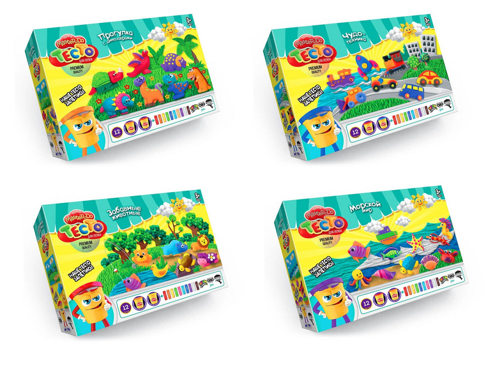 Набір креативної творчості "Тiсто для лiпки "Master Do" 4 ТЕМИ укр (4), шт Київ - фото 1