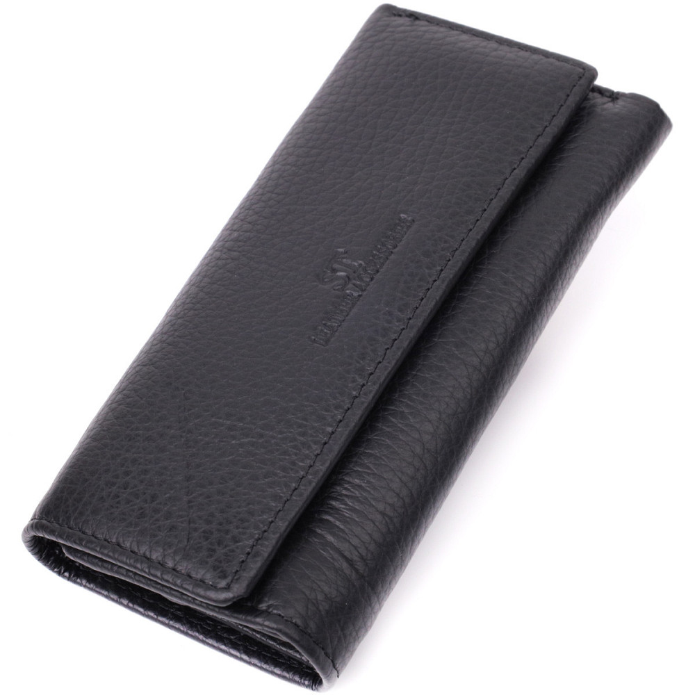 Шкіряна ключниця з функцією гаманця, чорна (ST Leather) Київ - фото 11