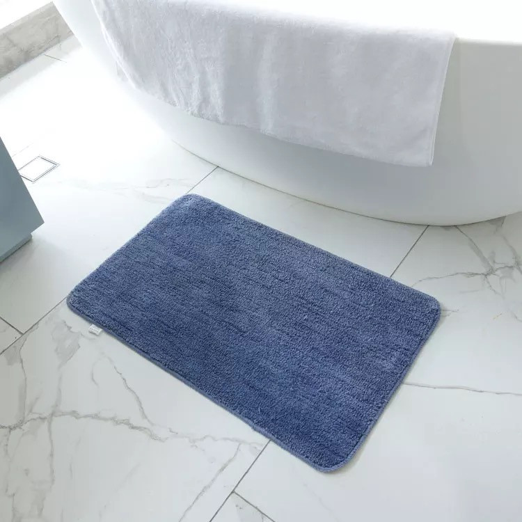 Коврик для ванны и душа Bathlux мягкий тканевой прорезиненный, нескользящий Голубой Каменец-Подольский - изображение 1