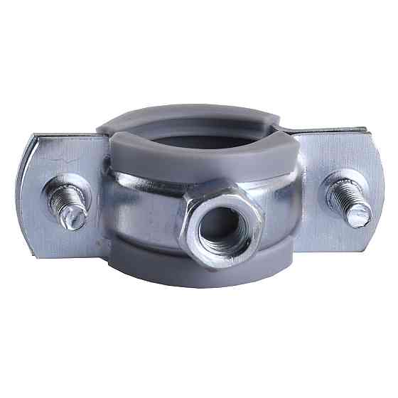 Хомут у зборі CR 1/2" (20-23 мм) з гвинтом-шурупом 8*80 і дюбелем у уп., сірий Київ