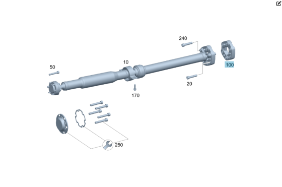 Mercedes-Benz  A2054114900 Еластична муфта заднього редуктора E-class W213 GLE W167 GLE Coupe C167 GLS X167 Одеса